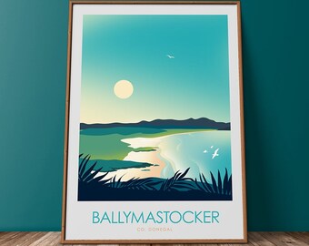 Ireland Travel Poster, Donegal Print, Travel Print, Wild Atlantic Way Poster, Art Prints, Ireland, Portsalon, Ireland Poster, Ireland Print