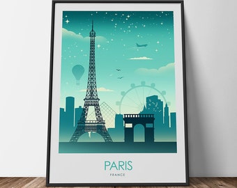 Paris Print - France poster - Paris Wall Art Print - Paris France Poster | Travel Poster