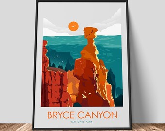 Bryce Canyon National Park | National Park Print | Travel Poster |