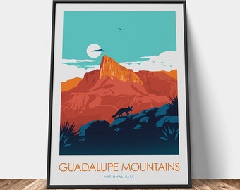 Guadalupe Mountains National Park Minimalist Print