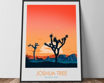 Joshua Tree Poster Minimalist Poster Decor Home Decor Wall Art Travel Poster Travel Print National Park Poster Art print Travel Gift