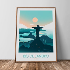 Brazil Print, Brazil Art Prints, Rio Travel Poster, Wall Art, Art Gift, Travel Print, Poster, Travel Gift, Poster Art, Rio De Janeiro