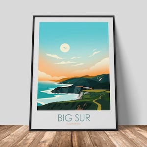 Big Sur California Art Print, Poster, Travel Print, Travel Poster, Wall Art