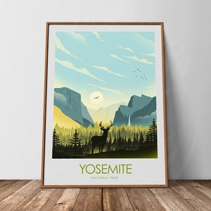 Yosemite poster minimalist poster decor Home Decor Wall art Travel Poster Travel Print National Park Poster Art print Living Room Art