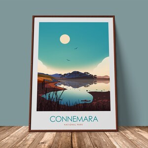 Connemara National Park Travel Poster, Ireland Travel Print, Galway Print, Irish Prints, Irish Poster, Prints, Poster, Wall Art