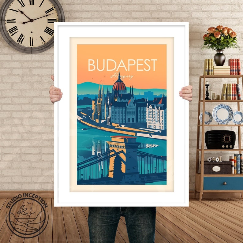 Budapest Hungary Print, Wall art Art Print, Poster, Travel Print, Travel Poster, Wall Art, Living Room Prints, Art Decor image 2