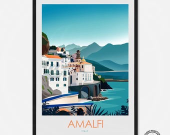 Amalfi Italy Print - Italy Poster | Travel Poster | Travel Print | Amalfi Coast