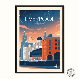 Liverpool Print, Liverpool City Gift, Liverpool Poster, England Print, Travel Poster, Travel Print by Studio Inception