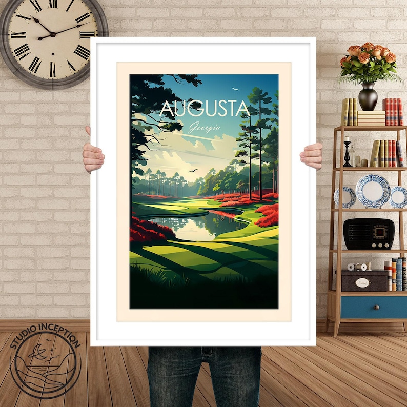 Augusta Print, Augusta National Golf Club Poster, Augusta Masters ...