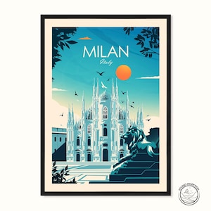 Milan Cathedral Italy Art Print, Duomo di Milano Poster, Travel Print, Italy travel decor Italy wall art European cityscape print