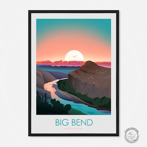 Big Bend National Park Poster Print - Travel Print | Travel Poster, US National Park Print