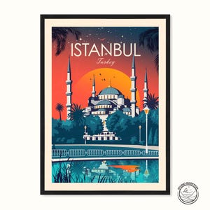 Istanbul Travel Print, Turkey Wall Art, Istanbul Gift, Istanbul Poster, Turkey Art, Spain, Wall Art, Turkey Prints