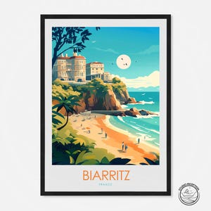 Biarritz France Print Biarritz Poster France Home Decor Travel Gift Wall Art