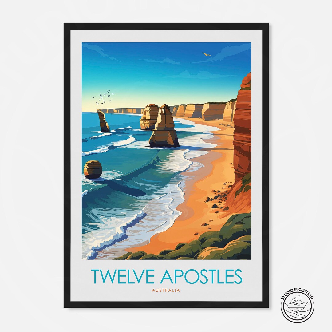 Twelve Apostles Australia Travel Print Great Ocean Road - Etsy