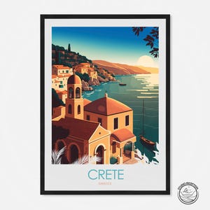 Crete Travel Print Poster Wall Art Wall Hanging Home Decor Travel Gift by Studio Inception
