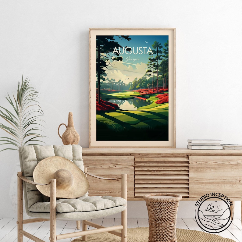 Augusta Print, Augusta National Golf Club Poster, Augusta Masters ...