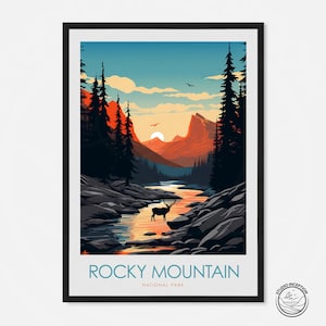 Rocky Mountain Wall Art National Park Gifts, Rocky Mountain Print, Colorado Poster, Rocky Mountains Framed Prints