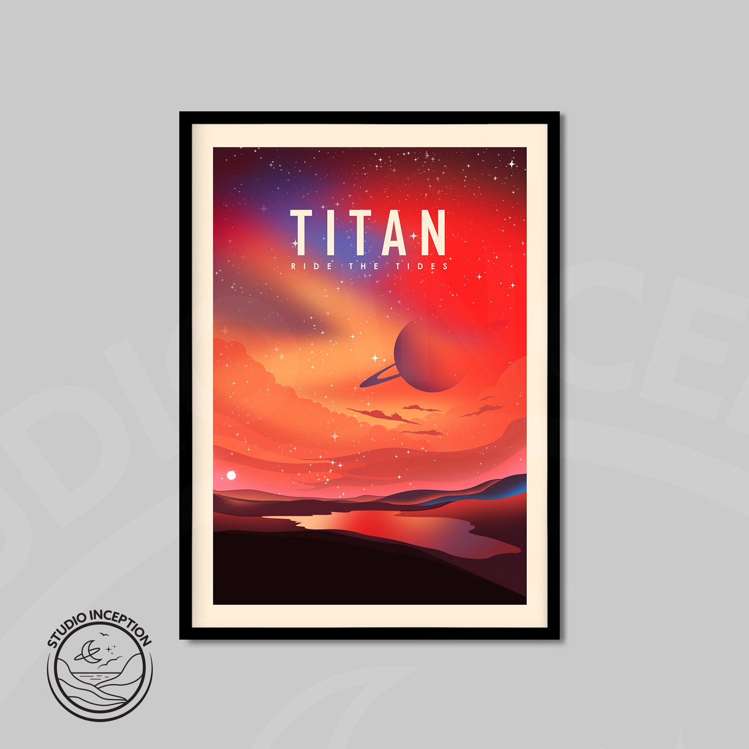 Space Travel Poster of Titan, Art Print, Poster, Space Print - Etsy