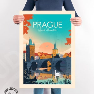 Prague Travel Print, Gift for Travel, Home Decor, Wall Art, Czech Republic Poster