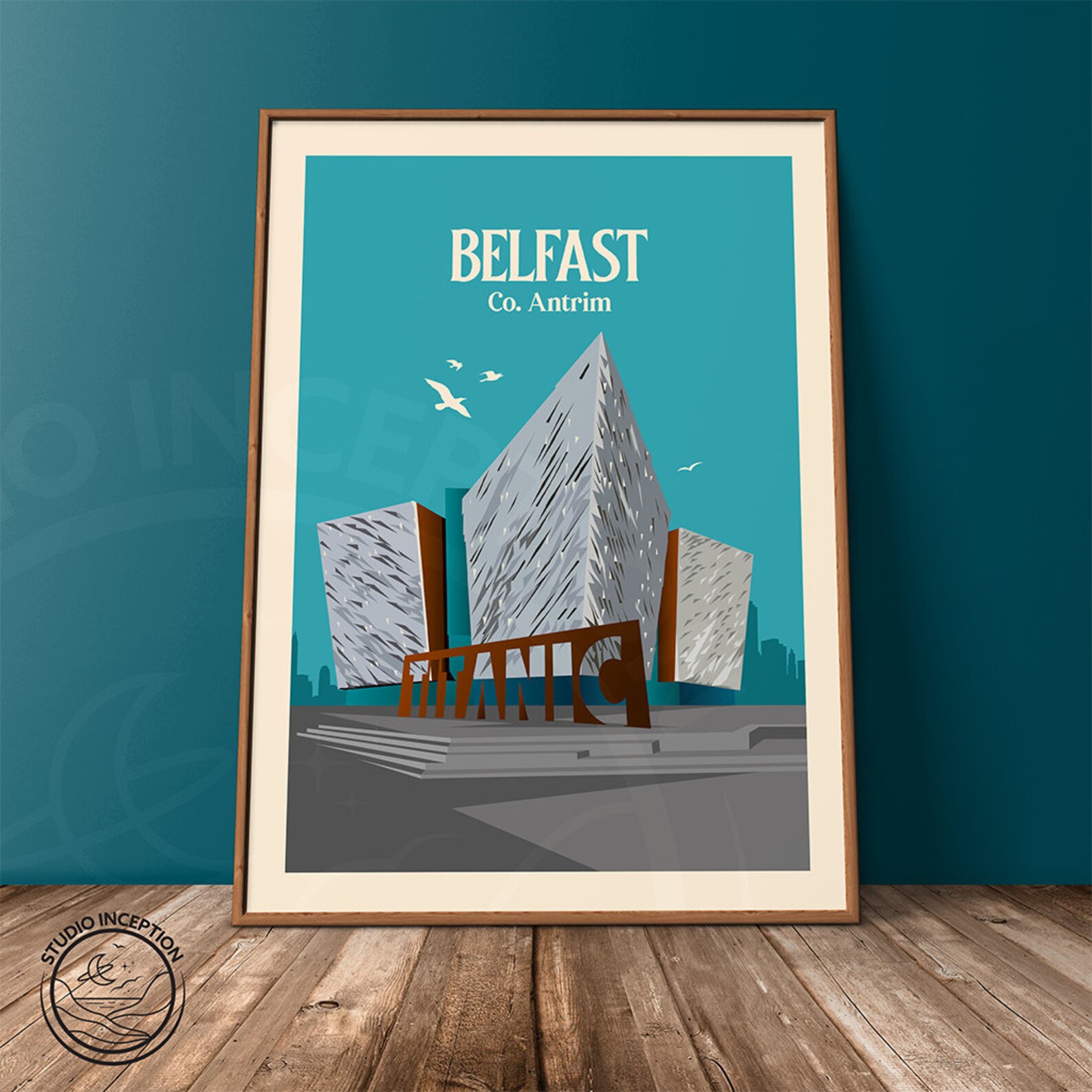 Belfast Travel Poster Print Belfast City Poster Belfast Etsy