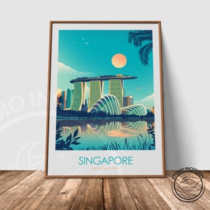Visit Singapore The Heart of Southeast Asia Asian Travel Advertisement Poster 
