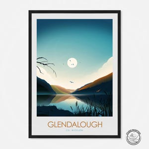 Glendalough Wicklow Ireland Print Ireland Gift Ireland Poster Travel Poster, Print, Travel Print, Wild Atlantic Way, Art Prints, Ireland,