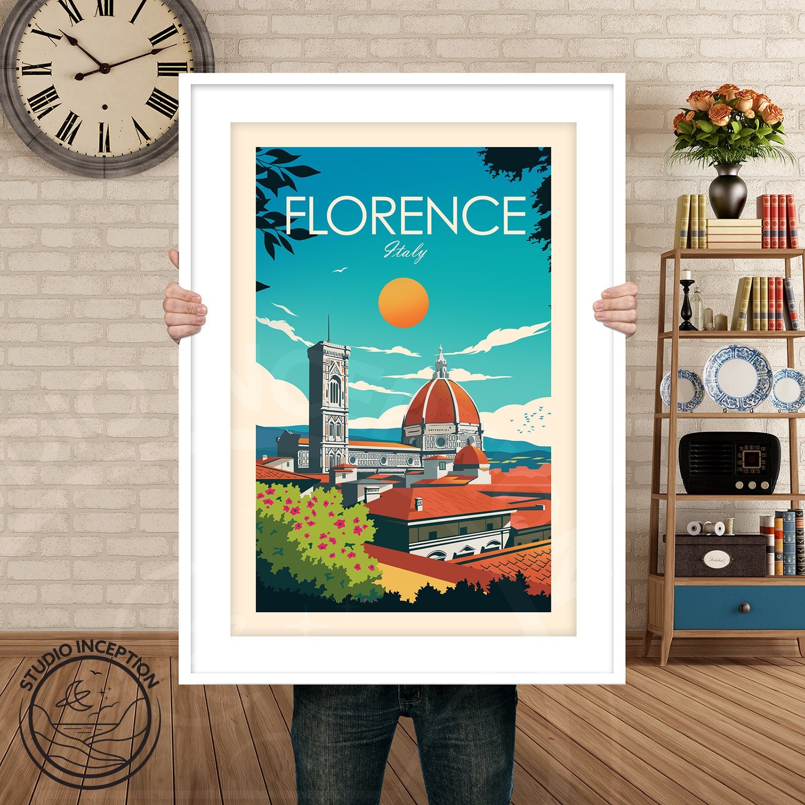 Florence Cathedral Print, Italy Travel Poster