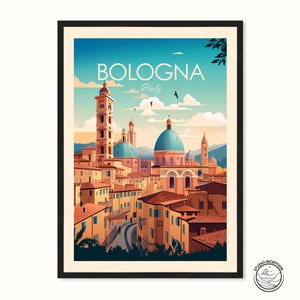 Stampa poster di viaggio di Bologna in Italia