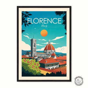 Florence Cathedral Print, Italy Travel Poster Gift