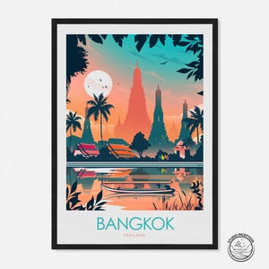 Bangkok Travel Print Thailand Poster