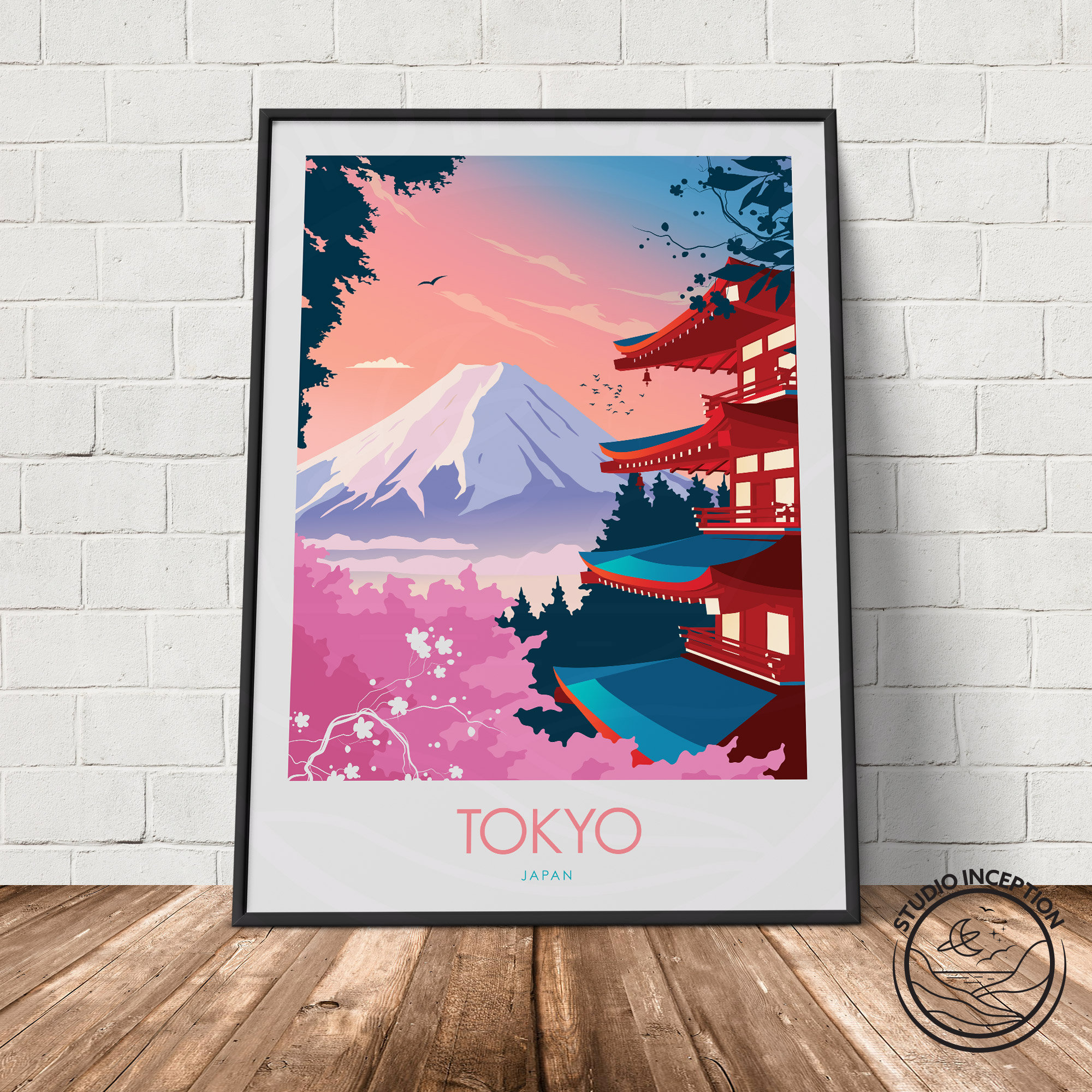 Discover Le Mont Fuji Voyage Japon Affiche