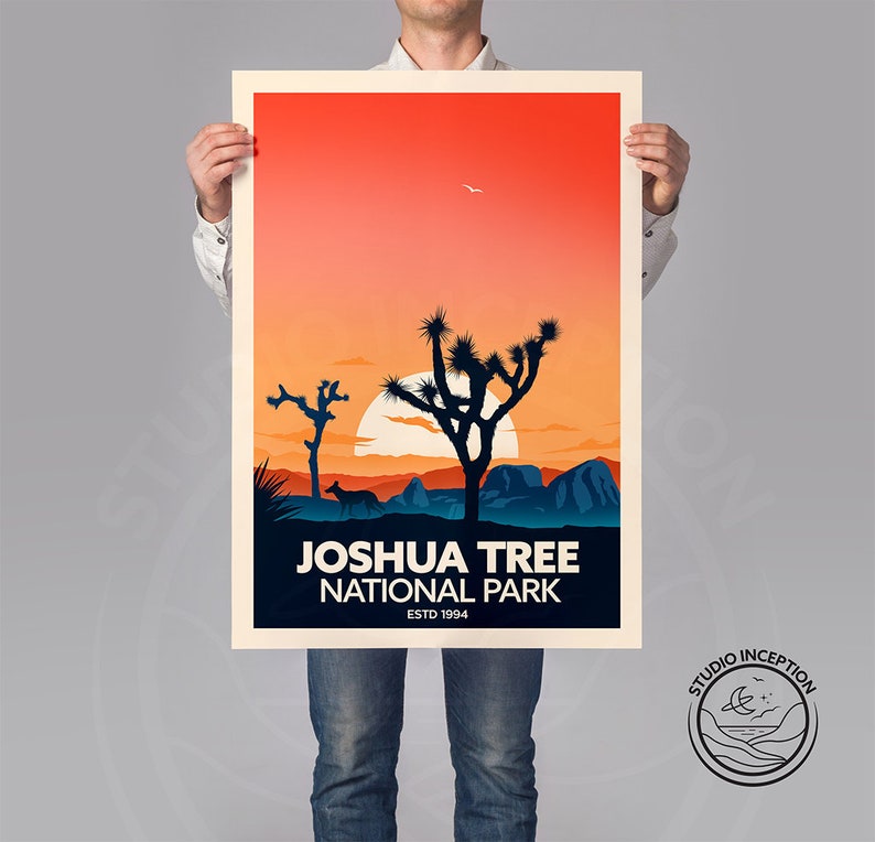 Joshua Tree Poster Print Joshua Tree National Park Print Travel Poster image 1