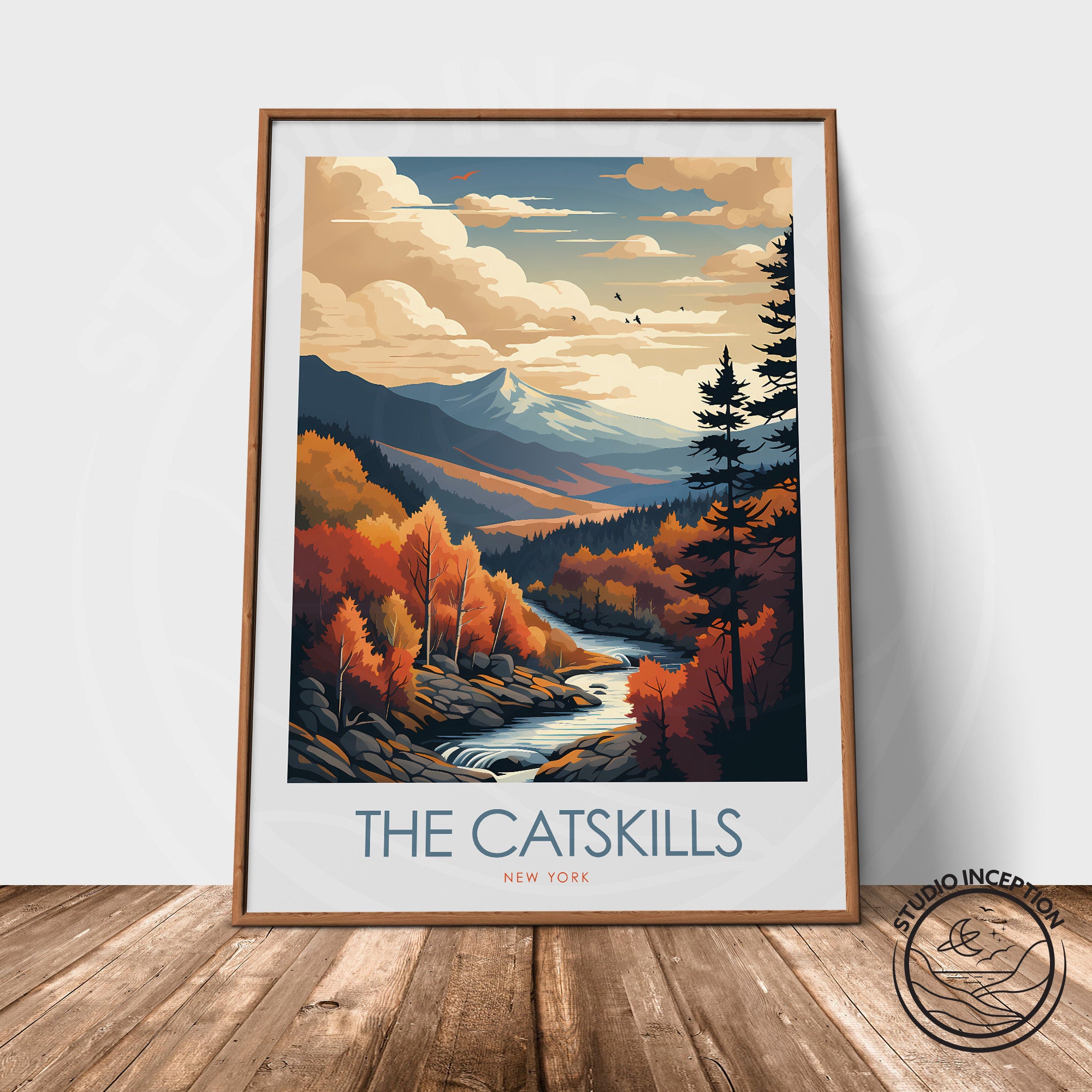 Purling Catskill Mountains N.Y. Storm Postcard Vintage Antique Unp Divided Vtg