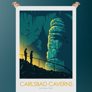 Carlsbad Caverns Travel Print - National Park Print - Designed by Studio Inception