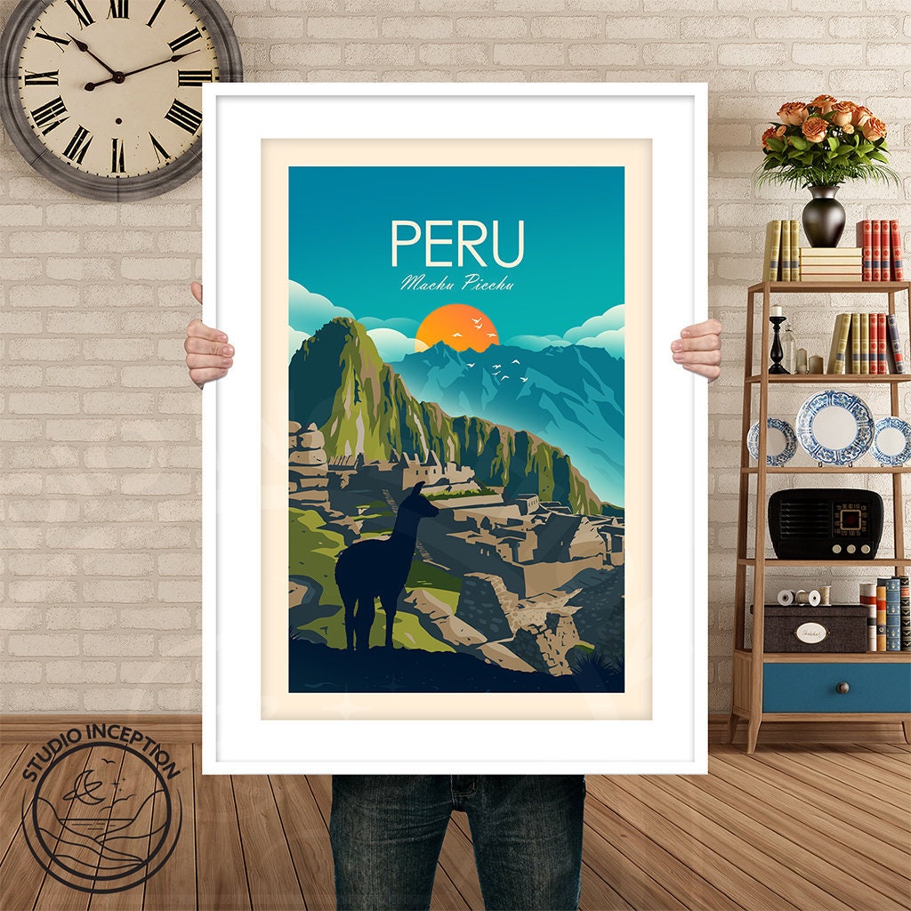 Vintage Poster Picture Print Sizes A5 to A0 **FREE DELIVERY* PAN AMERICAN PERU 