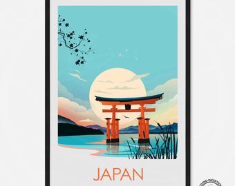Visit Japan Print - Japan Poster | Travel Poster | Travel Print | Torii Gate