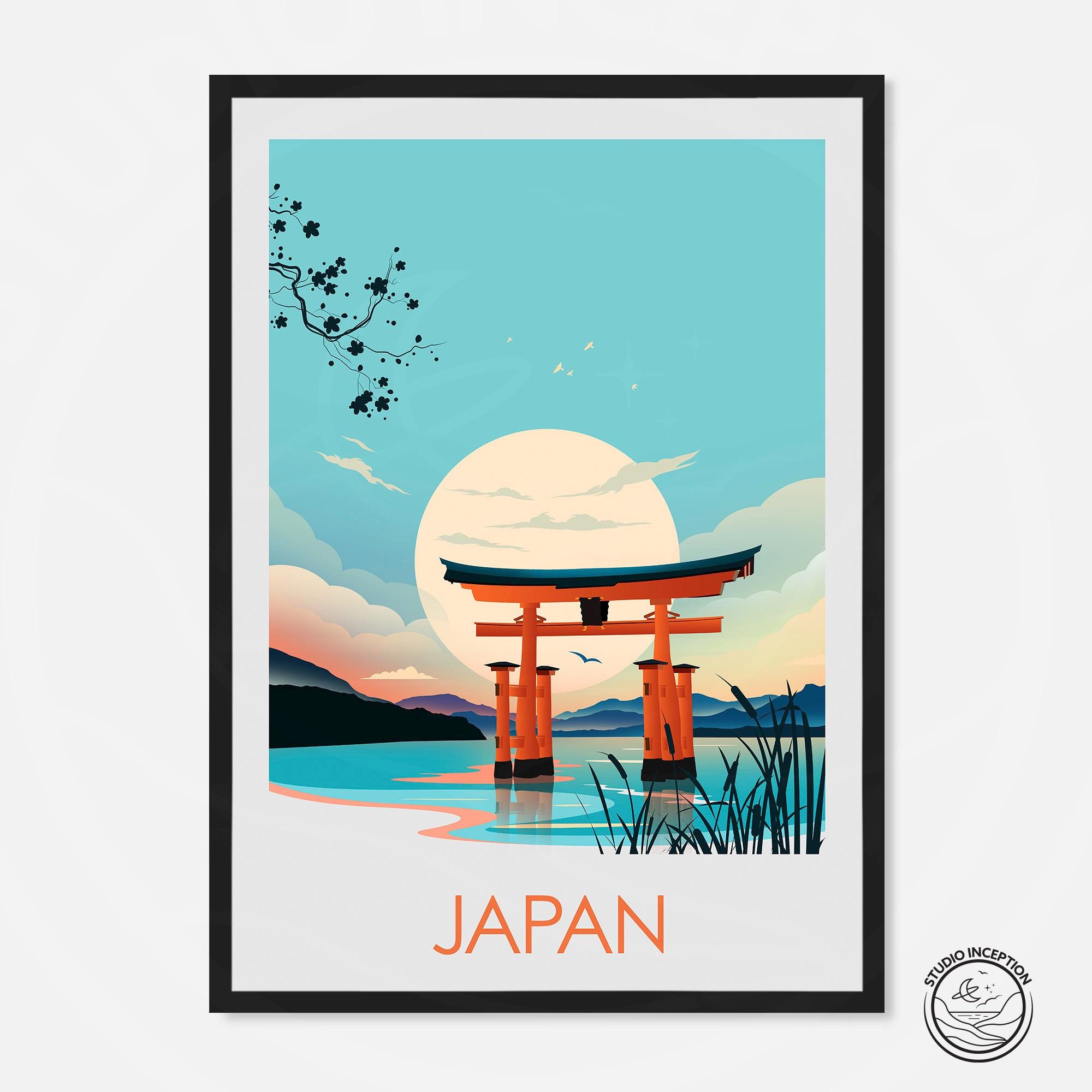 Visit Japan Print - Japan Poster | Travel Poster | Travel Print | Torii Gate