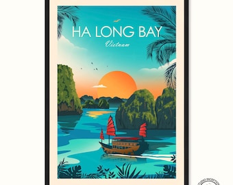 Vietnam Travel Print - Ha Long Bay - Vietnam Print - Vietnam Poster