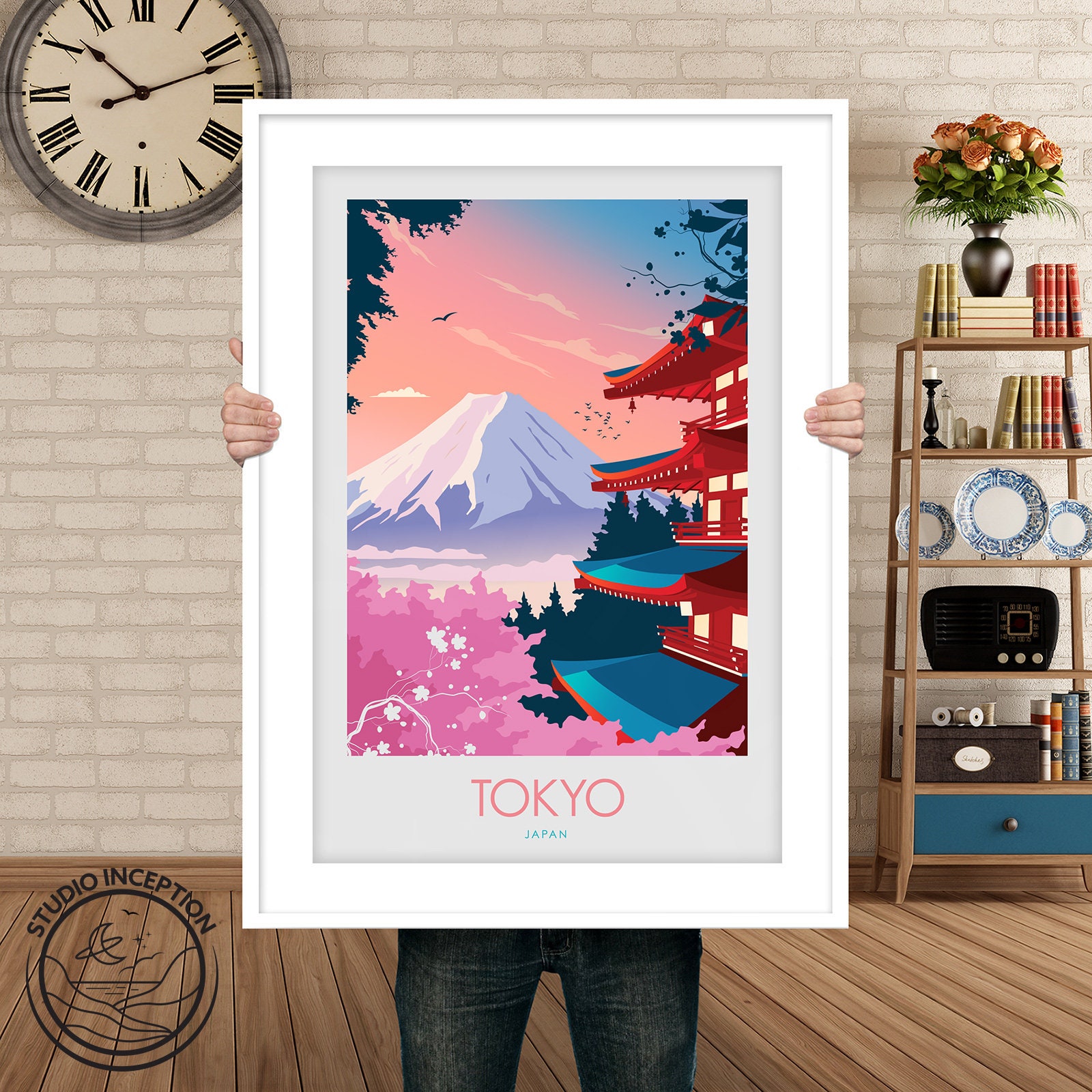 Discover Le Mont Fuji Voyage Japon Affiche