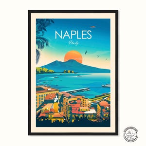 Italy Naples  Print - Italy Travel Poster | Travel Print |