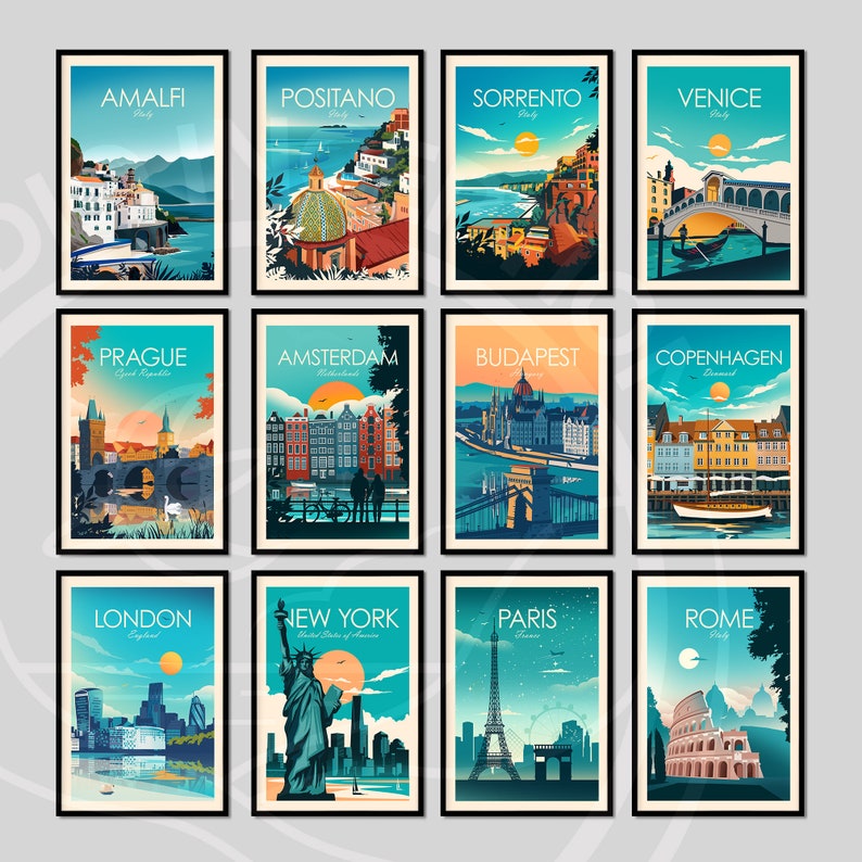 Money Saving Print Set Any 4 Prints of your Choice, Choose Your Size, Travel Poster, Travel Print, Art Prints, Art Gifts, National Parks image 2