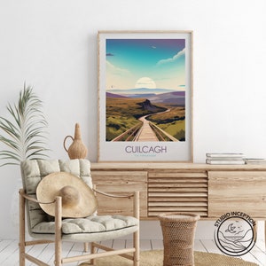 Cuilcagh Mountain Print Northern Ireland Travel Poster Wall Art Gift image 3