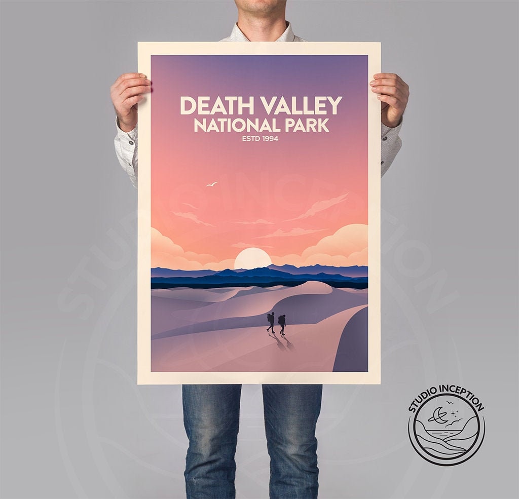 Death Valley Art Print Poster Established 1994 Edition Death Etsy