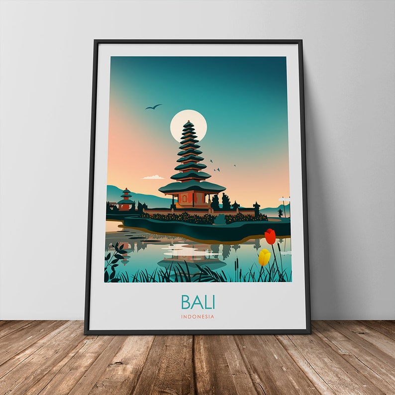 Bali Indonesia Art Print Bali Print Bali Poster Travel Poster Etsy