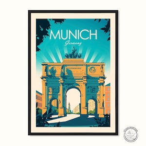 Germany Munich Art print Travel Poster