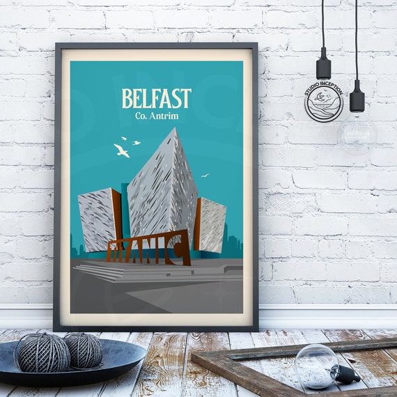 Belfast Travel Poster Print Belfast City Poster Belfast Etsy
