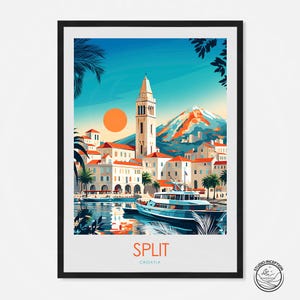 Split Travel Print Croatia Travel Poster Home Décor Wall Art Wall Hanging Travel Gift