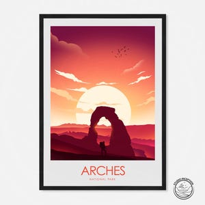 Arches Nationalpark Reise Poster Druck, Nationalpark Druck, USA Reise Druck, Kunstdruck, Poster, Kunstdruck, Arches Poster, Landschaft