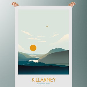 Killarney National Park Travel Poster, Ireland Travel Poster, Ireland Art Print, Irish Prints, Irish Poster, Prints, Poster Wall Art Kerry