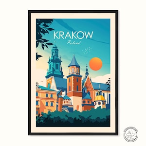 Impresión de Cracovia, Polonia, Arte mural, Póster de viaje de Cracovia, Decoración del hogar, Regalo de viaje
